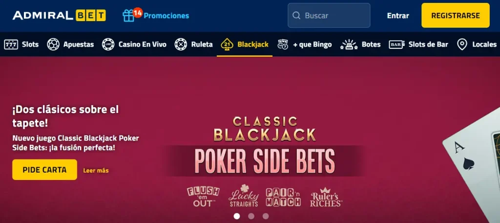 Blackjack en AdmiralBet Live