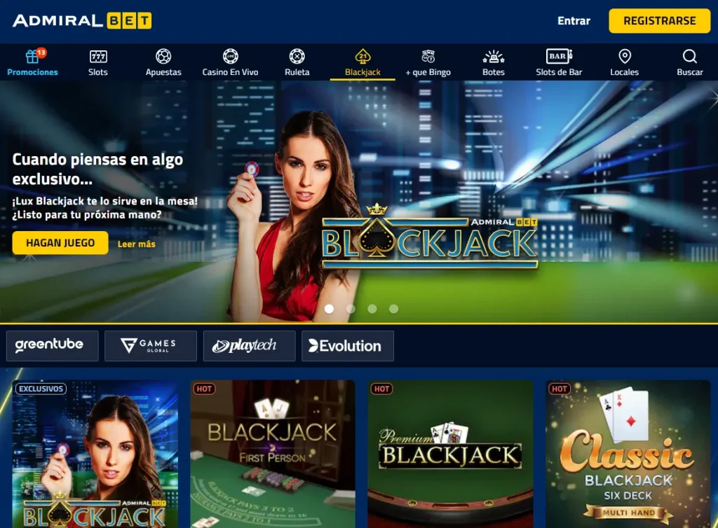 Blackjack en AdmiralBet ES